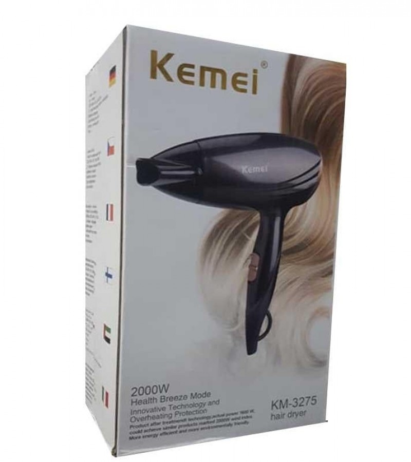 Kemei KM-3272 foldable 2000 high power hair dryer