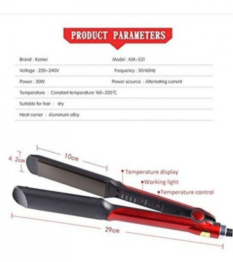 Kemei Professional Hair Straightener KM-531